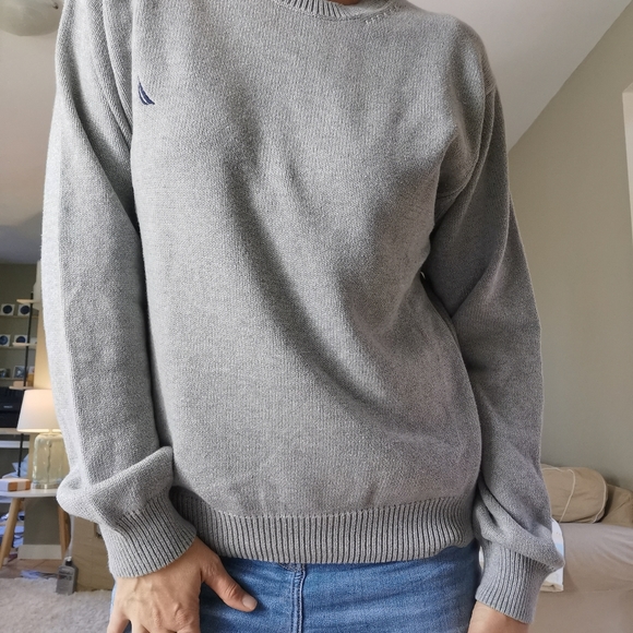 Nautica Grey 100% Cotton Sweater - Picture 10 of 10